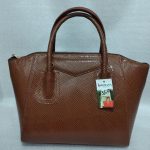 Bolsa Couro Caramelo Croco