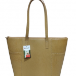 Bolsa Couro Amarela Croco