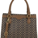 Bolsa de Couro Classe Couro ref. 3202 Canvas Marrom