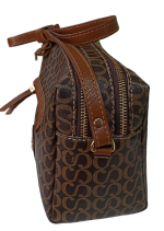 Bolsa Classe Couro ref.3476 canvas marrom - Imagem 5