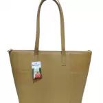 Bolsa Couro Amarela Croco