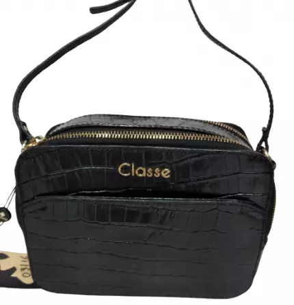 Bolsa Couro Classe Couro ref. 2454 Preta verniz