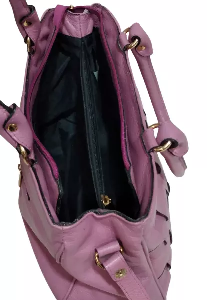 Bolsa Couro Audácia ref. 7352 Fúcsia - Imagem 4