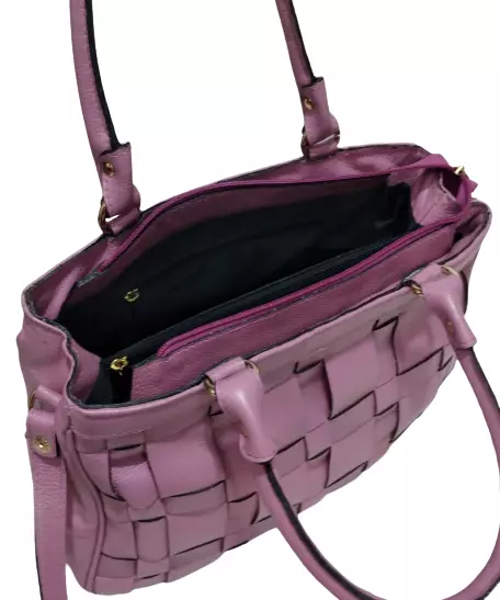 Bolsa Couro Audácia ref. 7352 Fúcsia - Imagem 5