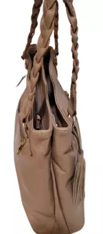 Bolsa Couro Audácia ref. 2264 Bege Escuro - Imagem 3