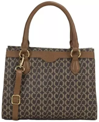 Bolsa de Couro Classe Couro ref. 3202 Canvas Marrom