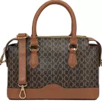 Bolsa de Couro Classe Couro ref. 2252 Canvas Marrom