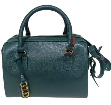 Bolsa de Couro Classe Couro ref. 3314 Verde Eucalipto