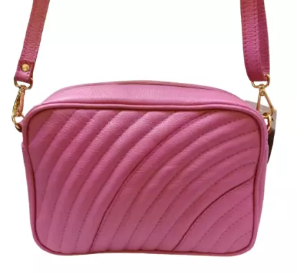 Bolsa de Couro Romana Rosa Pink