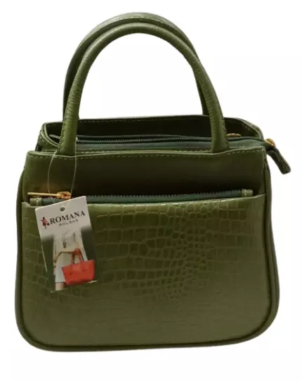 Bolsa de Couro Romana ref.2735 Verde Oliva
